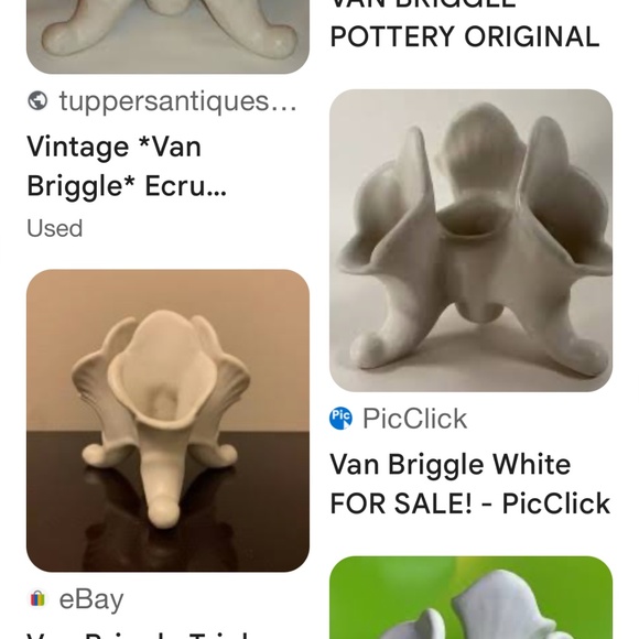 Vintage 3 footed Van Briggle vase - Picture 5 of 5